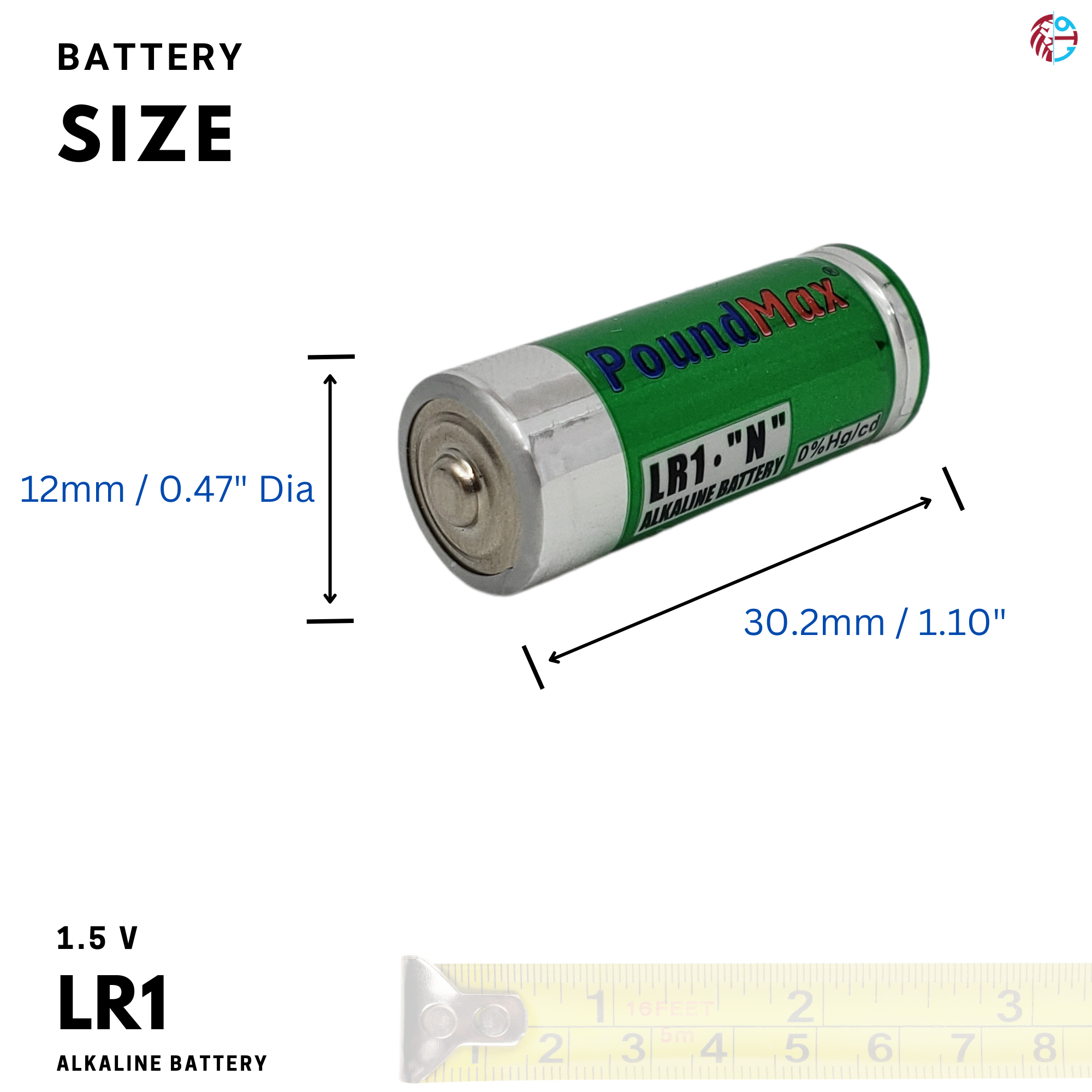 2 x 910A LR1 N Type MN9100 1.5V PoundMax Alkaline Batteries