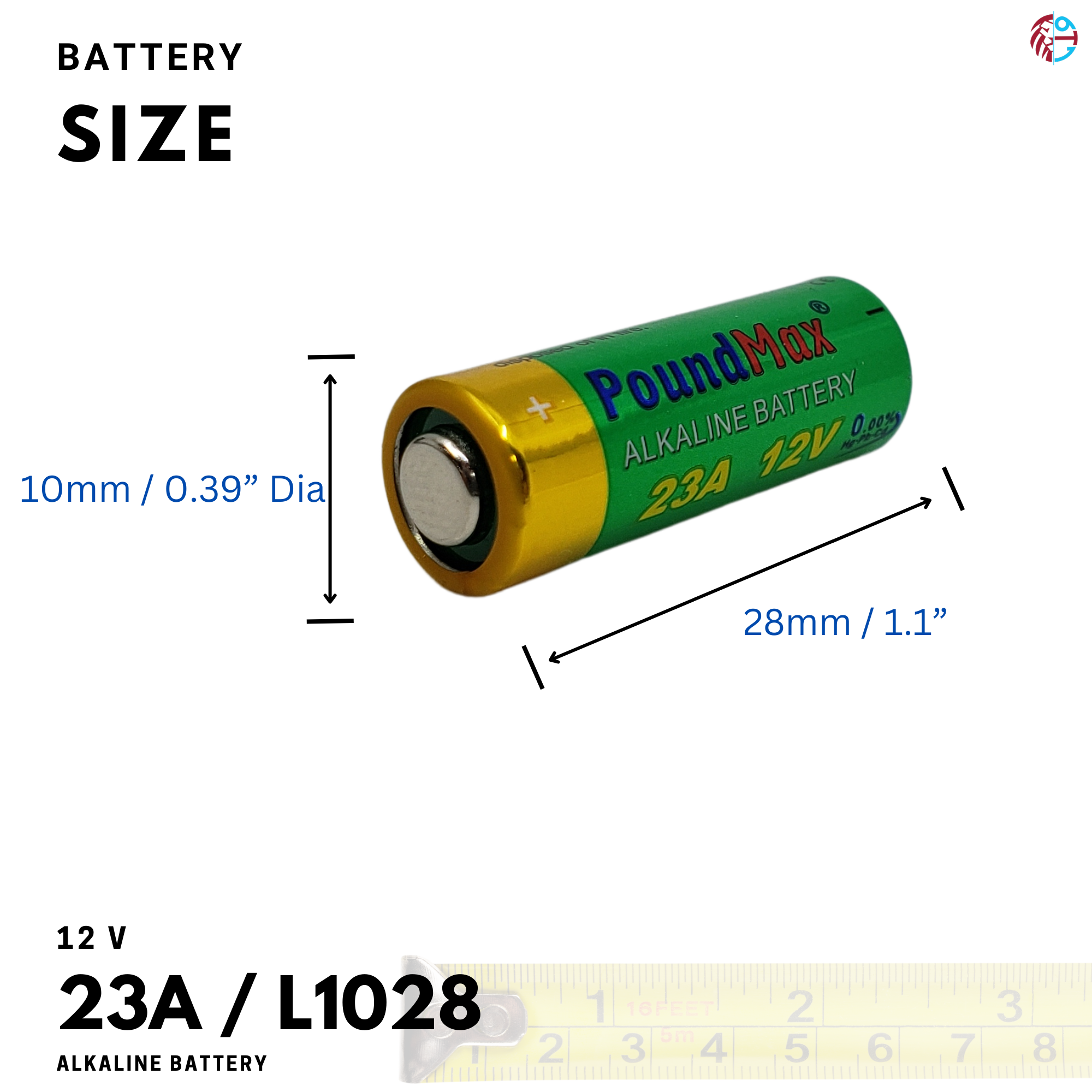 5 x A23 P23GA 23AE 12v MN21 k23A LRV08 23A 12V PoundMax Alkaline Security Batteries