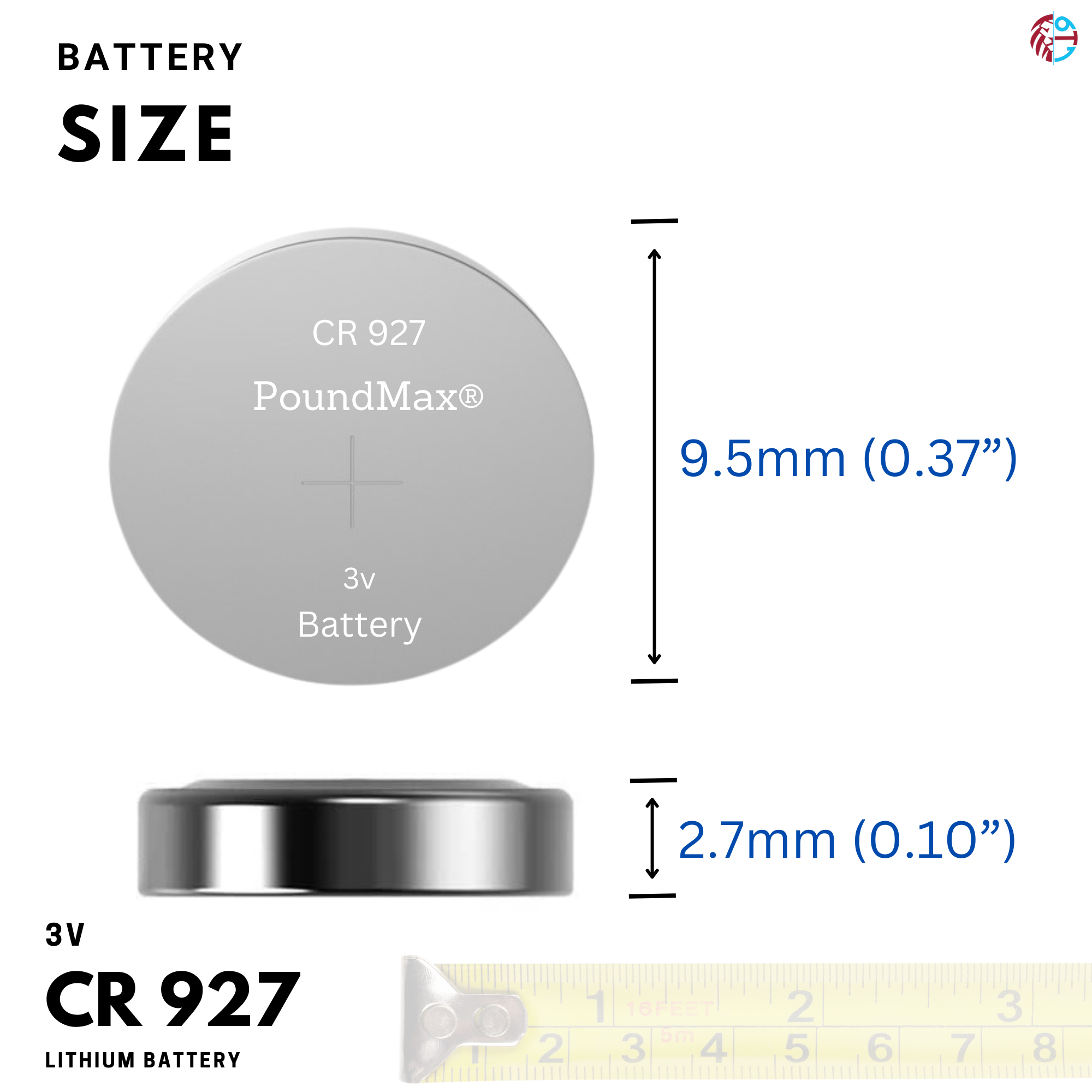 CR2 PoundMax 3V LITHIUM Ultra Photo Batteries DLCR2 CR15270 EL1CR2, CR2L
