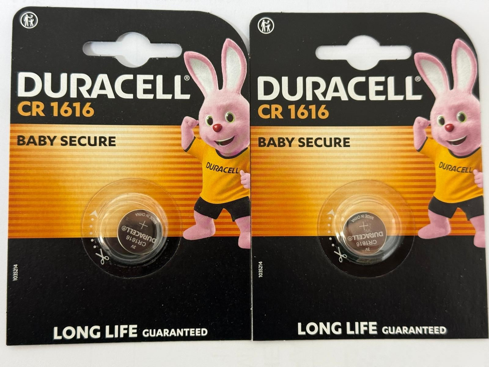 2 X Duracell CR1616 3V Lithium Coin Cell Battery