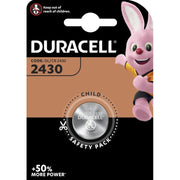 100 x Duracell CR2430 Lithium Coin Cell - Pack of 1