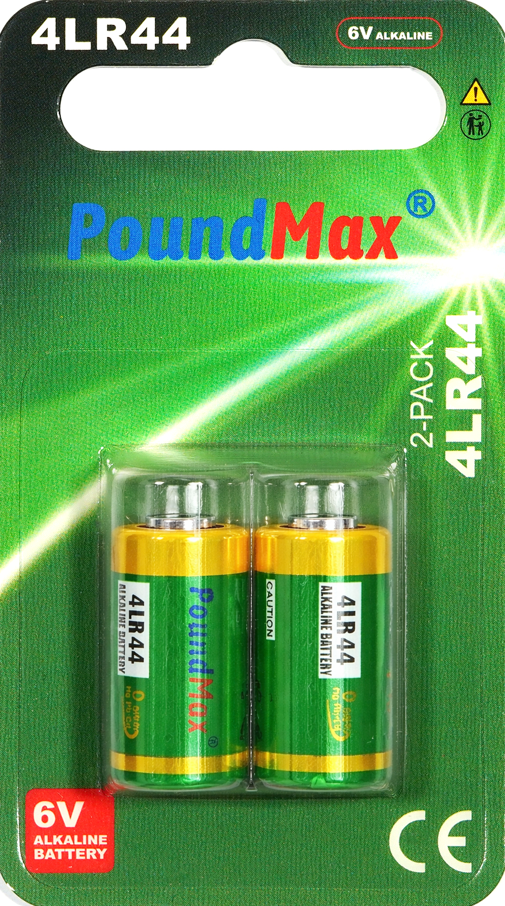2 X Super 4LR44, 4G13,476A, PX28, L1325, A544, 6v PoundMax Alkaline Battery