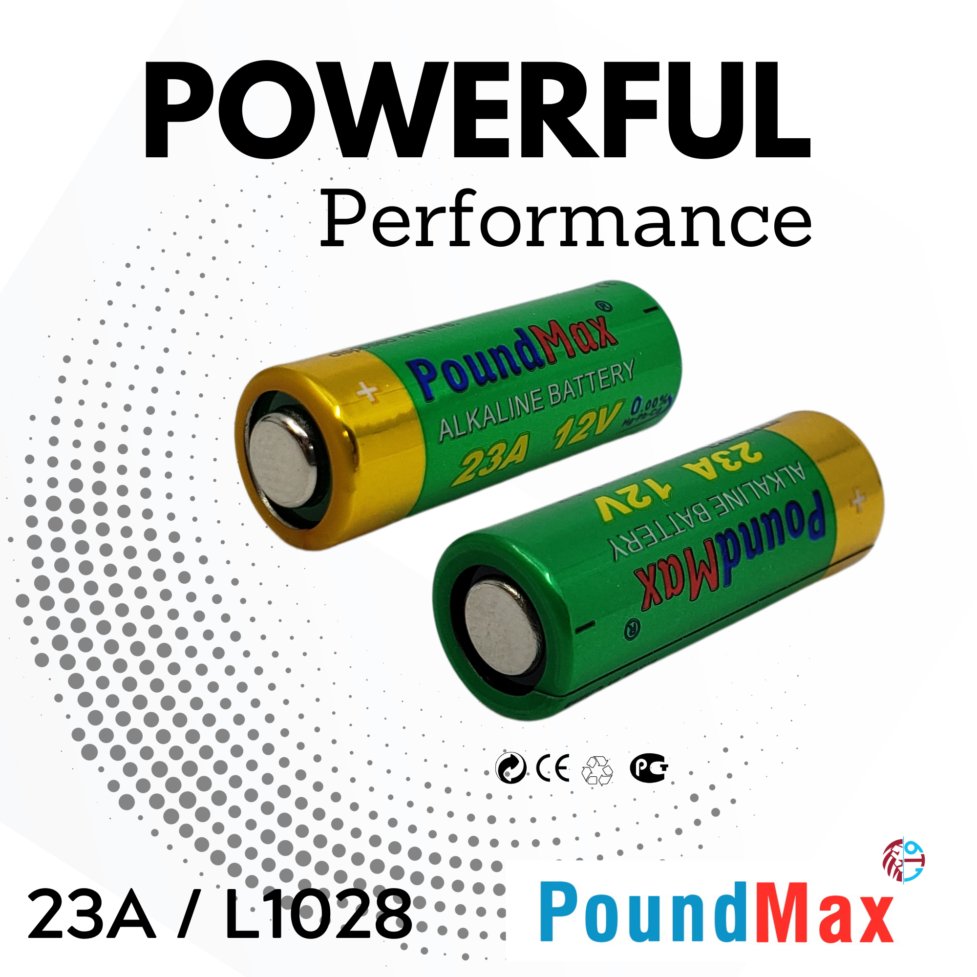 5 x A23 P23GA 23AE 12v MN21 k23A LRV08 23A 12V PoundMax Alkaline Security Batteries