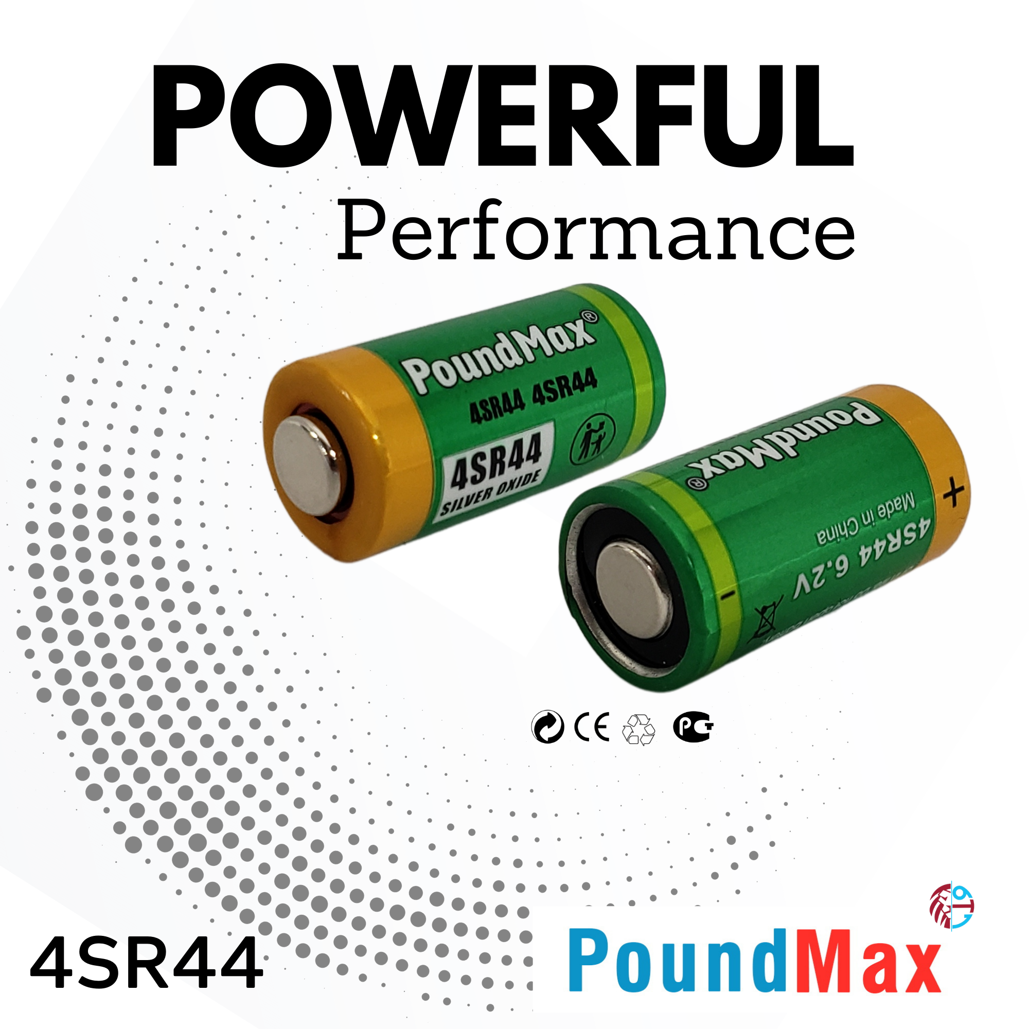 4SR44 ,PX28s,544,4LR44 6.2V PoundMax Silver Oxide Battery
