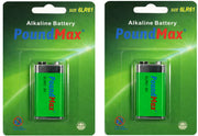 2 x Poundmax 9V PP3 MN1604 LR22 Alkaline Batteries Smoke Alarm