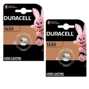 2 x Duracell CR1620 3v Lithium Coin Button Battery for car keys remotes watches