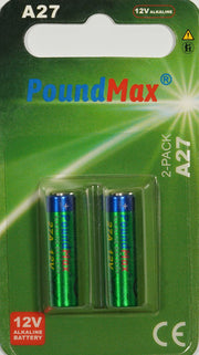 2 x 27A Alkaline 27A 12v GP27A MN27 A27 PoundMax Security Batteries