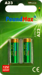 2 x PoundMax Super Alkaline 23AE/A23/LRV08/MN21 12V Alkaline Security Batteries