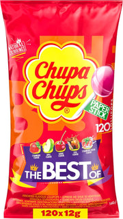 CHUPA CHUPS - 120 The Best of Chupa Chups Lollipop Party Bag - 5 Classic Flavours