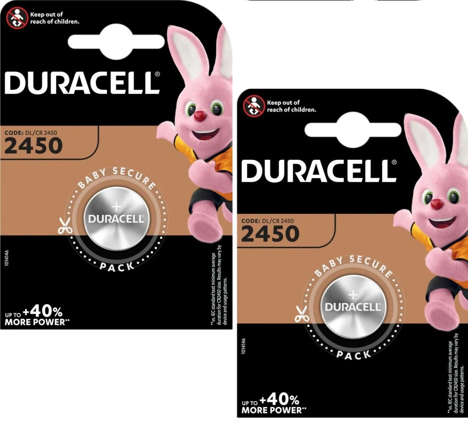 Duracell CR2450 Lithium Coin Cell - Pack of 2